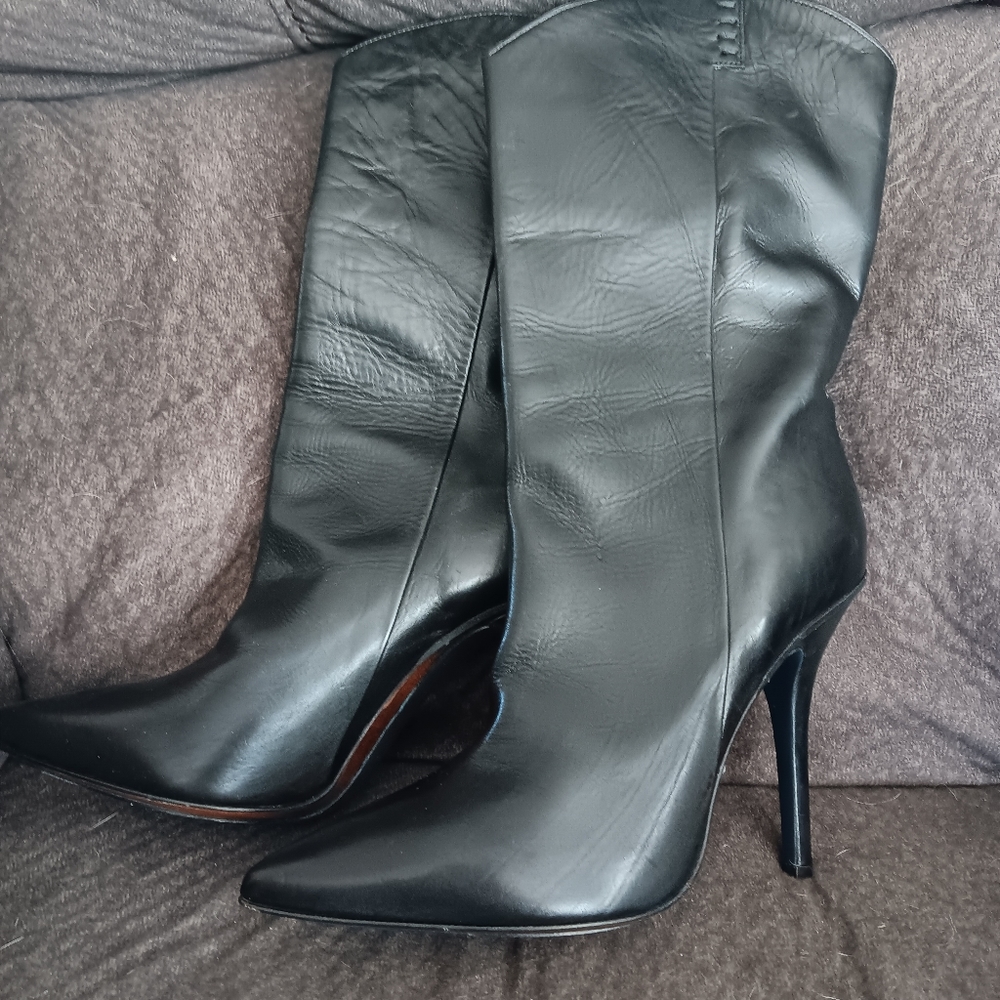 NWOB Lucchese Clarissa Pointed Toe  Womens Black Dress Boots BL7504 Sz7